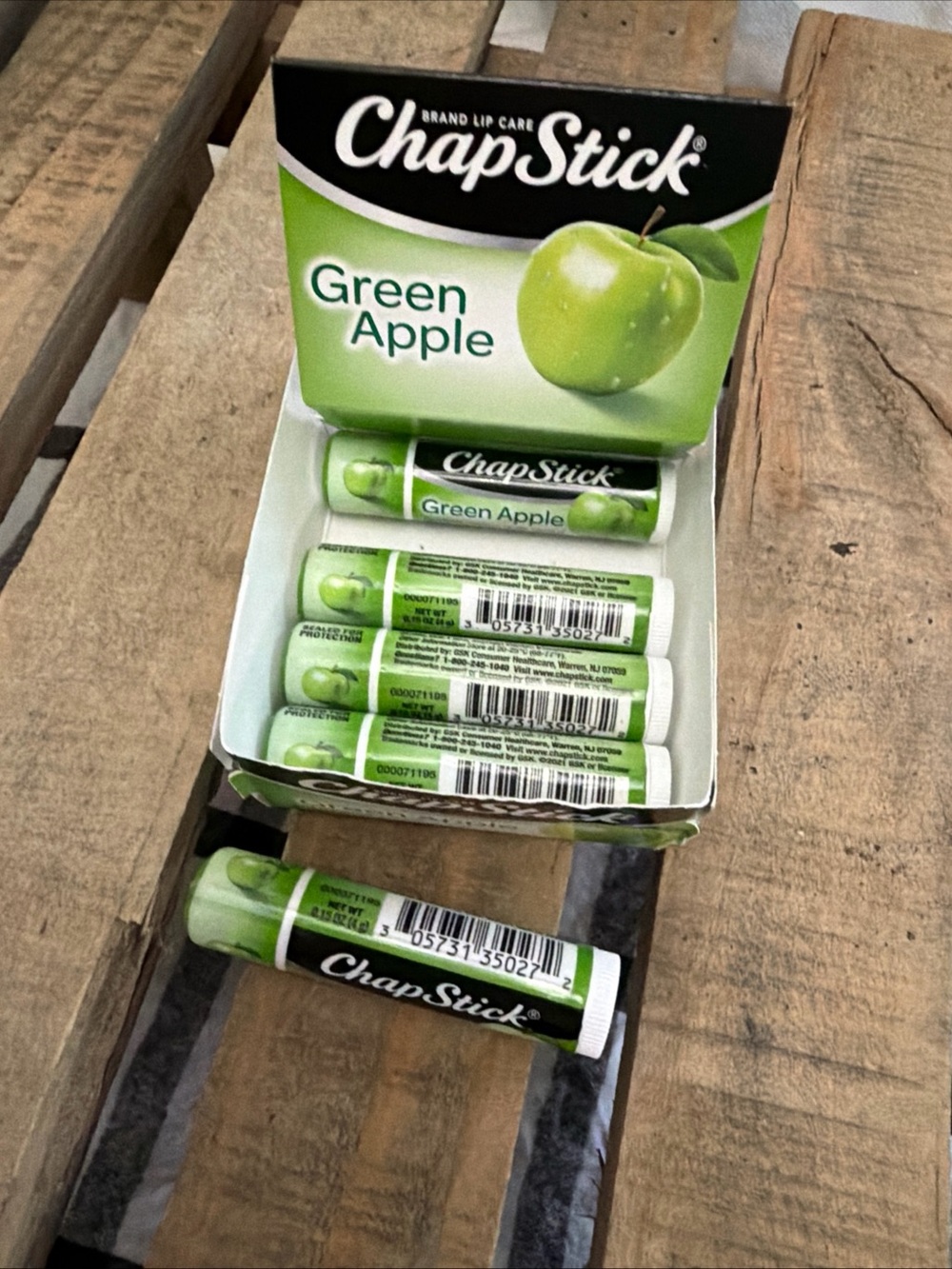 5- Chapstick Green Apple Lip Balm - limited edition